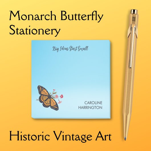 Inspirerend Monarch Butterfly Personal Sky Blue Post-it® Notes