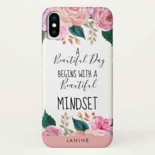 Inspirerend Mooie Mindset Quote gepersonaliseerd iPhone X Hoesje