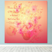 Inspirerend Morning Glory Floral Wrapped Canvas (Insitu (Houten vloer))