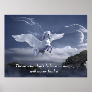 Inspirerend Motivatie citaat Magical Pegasus Poster