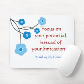 Inspirerend Motivatie Citaat Mousepad Muismat (Met muis)