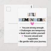 Inspirerend Motivatie geschenken Kleine herinnerin Briefkaart (Voorkant / Achterkant)