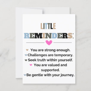 Inspirerend Motivatie geschenken Kleine herinnerin Briefkaart