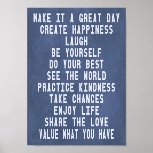 Inspirerend Motivatie modern geluk Poster (Voorkant)