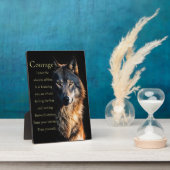 Inspirerend Motivatie moed met wolf Fotoplaat (Zijkant)