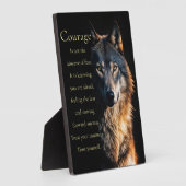 Inspirerend Motivatie moed met wolf Fotoplaat (Zijkant)