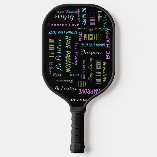 Inspirerend Motivatie positief, levensecht Pickleball Paddle (Achterkant)