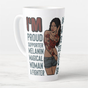 Inspirerend motivatie positieve zwarte koningin latte mok