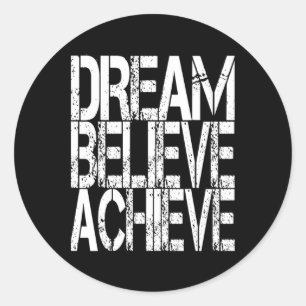 Inspirerend Motivatie Quote Shirt Vrouwen Mannen B Ronde Sticker