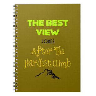 Inspirerend Motivating Hiking Quote Typografie Notitieboek