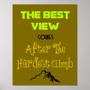 Inspirerend Motivating Hiking Quote Typografie Poster