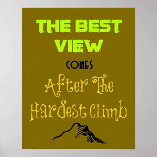 Inspirerend Motivating Hiking Quote Typografie Poster (Voorkant)
