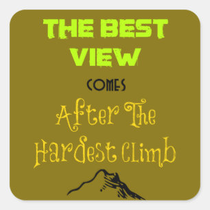 Inspirerend Motivating Hiking Quote Typografie Vierkante Sticker