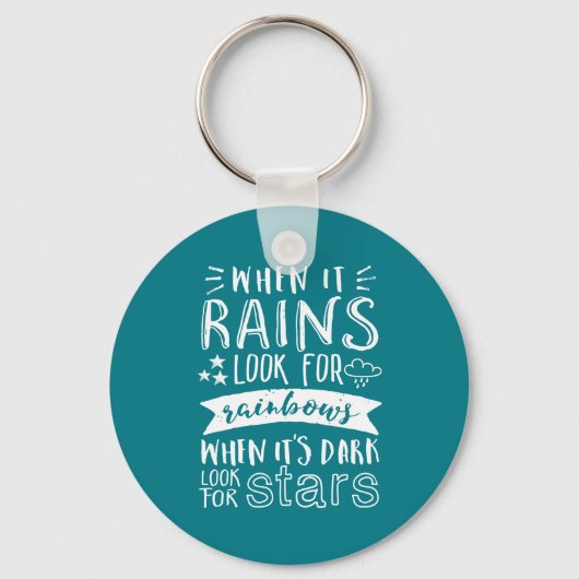 Inspirerend Motivation Quote denkt positief Sleutelhanger (Voorkant)