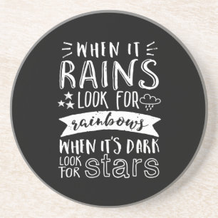 Inspirerend Motivation Quote denkt positief Zandsteen Onderzetter