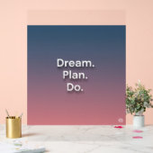 Inspirerend muurkunst - "Dream. Plan. Doen." – Min Acryl Bord (Huwelijk)
