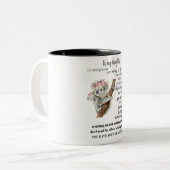 Inspirerend/naar mijn dochtertje tweetone koffie-M Tweekleurige Koffiemok (Voorkant links)