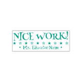 Inspirerend "NICE WORK!" Educator Rubber Stamp Zelfinktende Stempel (Design)