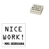 Inspirerend "NICE WORK!" Rubberstempel sorteren Rubberstempel (Gestempeld)