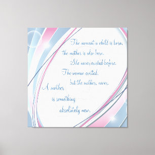 Inspirerend nieuwe moeder gewikkeld doek canvas afdruk