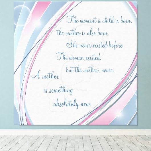 Inspirerend nieuwe moeder gewikkeld doek canvas afdruk (Insitu (Houten vloer))