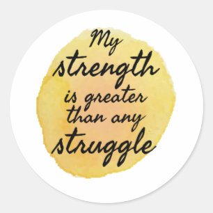 Inspirerend noteringen voor zelfaanvaarding ronde sticker