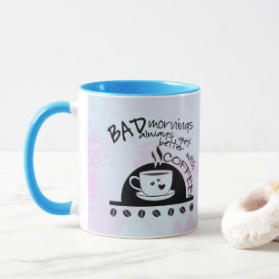 Inspirerend ochtenden beter met koffie mok