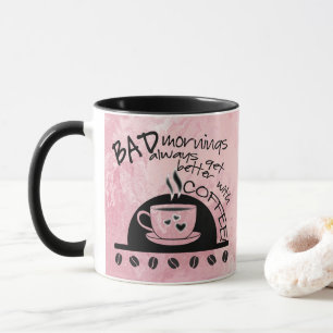 Inspirerend ochtenden beter met koffie mok