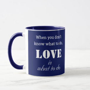 Inspirerend offerte - kracht van de liefde - blauw mok