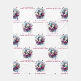 Inspirerend offerte met een bloemenboeket fleece deken