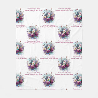 Inspirerend offerte met een bloemenboeket fleece deken