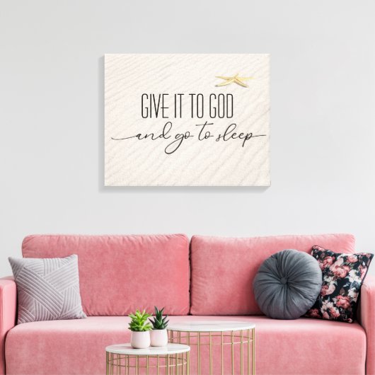 Inspirerend offerte op strandzand canvas afdruk (Insitu (Woonkamer))