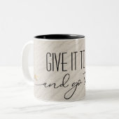 Inspirerend offerte op strandzand tweekleurige koffiemok (Voorkant links)