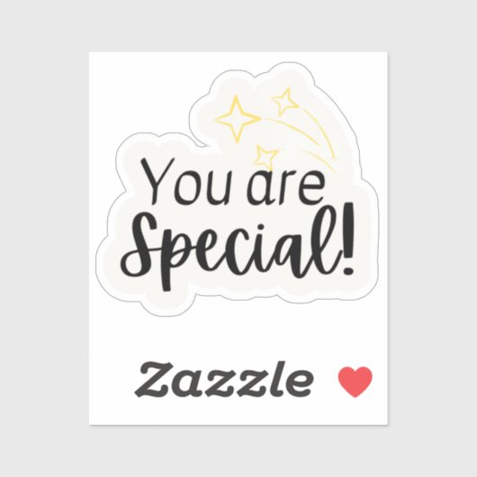 Inspirerend offerte sticker U bent speciaal (Vel)