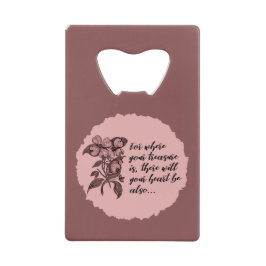 Inspirerend offerte voor hart- en vaatziekten kredietkaart flessenopener