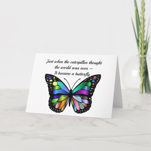 Inspirerend offerte Wenskaart - Butterfly Kaart (Voorkant)