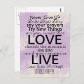 Inspirerend offertes en Gezegden Briefkaart (Voorkant / Achterkant)