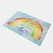 Inspirerend offertes regenboog deurmat (Schuin)