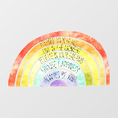 Inspirerend offertes Regenboog Raamsticker (Vel)