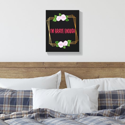 Inspirerend ontwerp voor leven en succes canvas afdruk (Insitu (Slaapkamer))