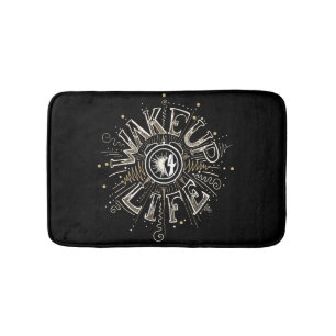 Inspirerend OPHEFFING 4 LIFE-citaatillustratie Badmat