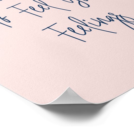 Inspirerend opvulling Positiviteitscijfer in Blush Poster (Hoek)