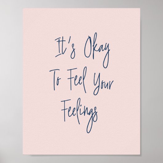 Inspirerend opvulling Positiviteitscijfer in Blush Poster (Voorkant)