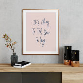 Inspirerend opvulling Positiviteitscijfer in Blush Poster