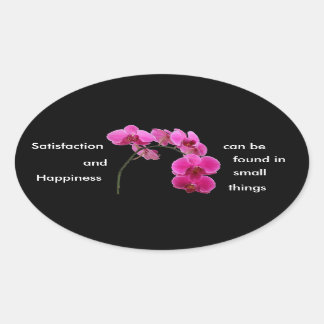 Inspirerend Orchid Ovale Sticker