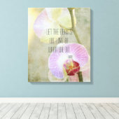 Inspirerend orchideeën canvas afdruk (Insitu (Houten vloer))