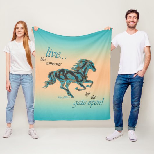 Inspirerend paard Fleece Blanket Deken (In situ)