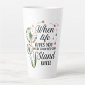 Inspirerend paardebloem latte mok (Voorkant)