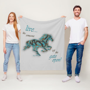 Inspirerend paarden fleece deken