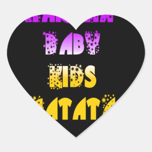 Inspirerend Paarse en gouden Fancy Hakuna Matata Hart Sticker